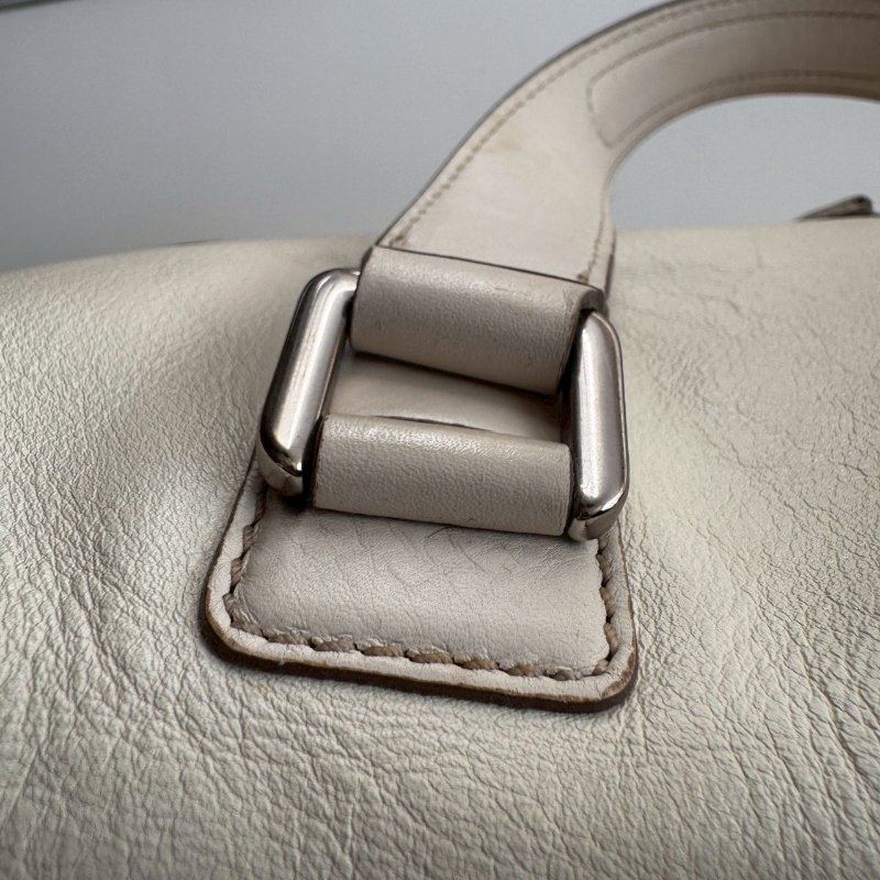 TODS 白色皮革手提肩背包(出清賣!!!!)-15