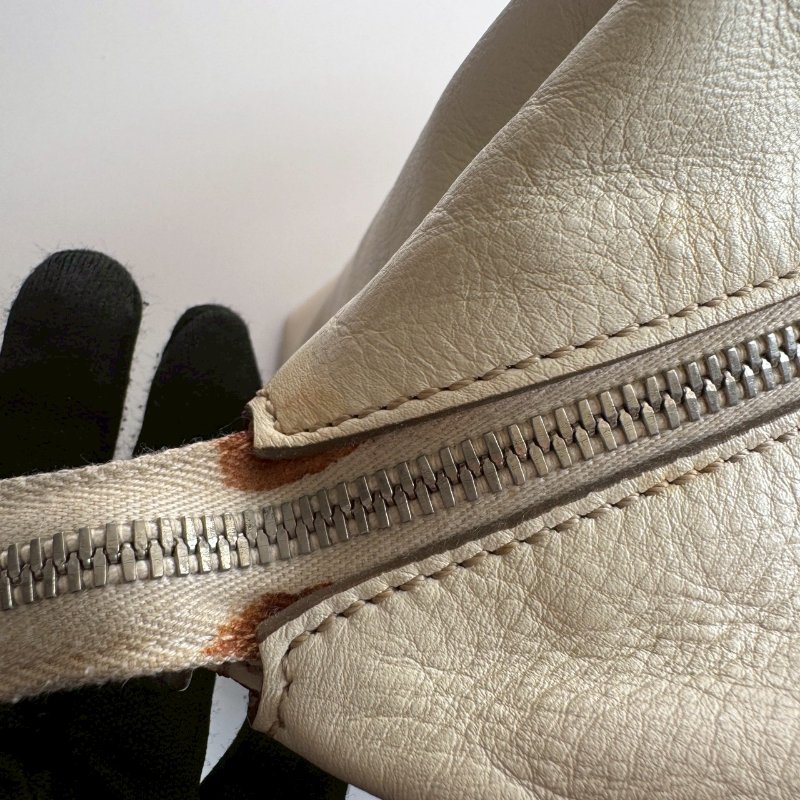 TODS 白色皮革手提肩背包(出清賣!!!!)-17