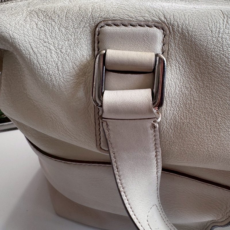 TODS 白色皮革手提肩背包(出清賣!!!!)-26