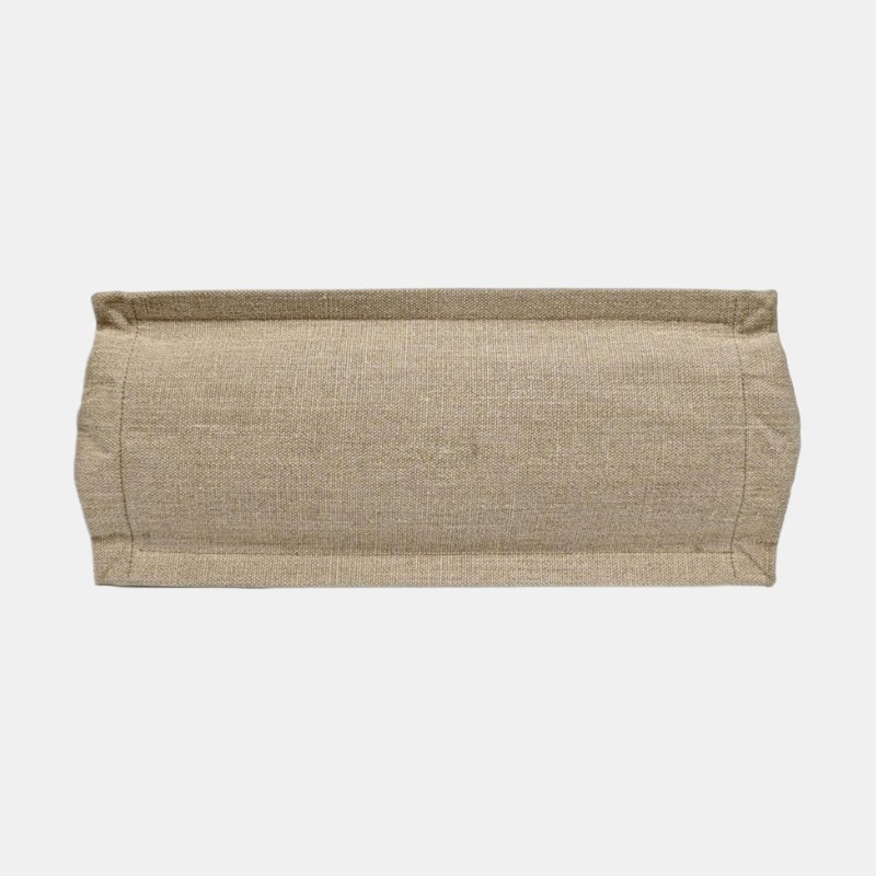 YSL RIVE GAUCHE米色帆布印花手提包銀色五金-5