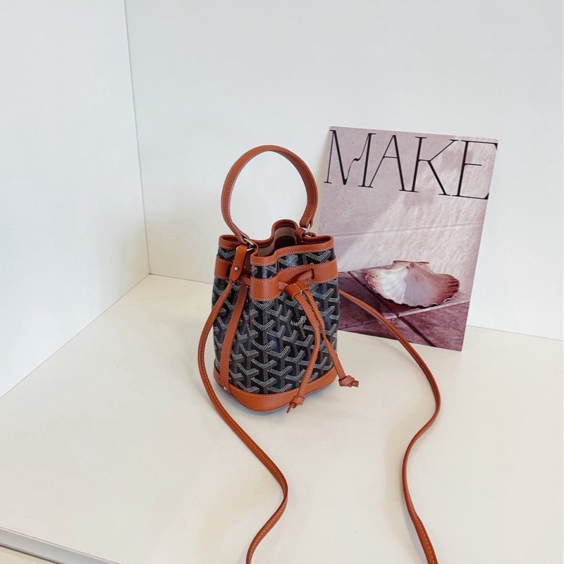 【99新🆕】Goyard Petit Flot Mini焦糖老花水桶包 當紅炸子雞💥新款加了小手提 可愛爆炸 手提斜挎包-2