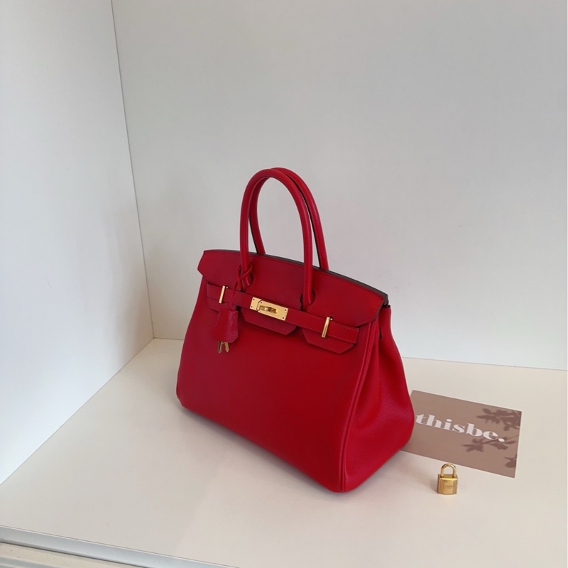 【98新🆕】Hermes Q5紅金扣 鉑金包 bk birkin30 Epsom皮 X刻 手提包-2