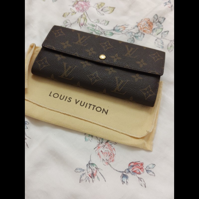 LOUIS VUITTON 老花發財長夾(二手)-0