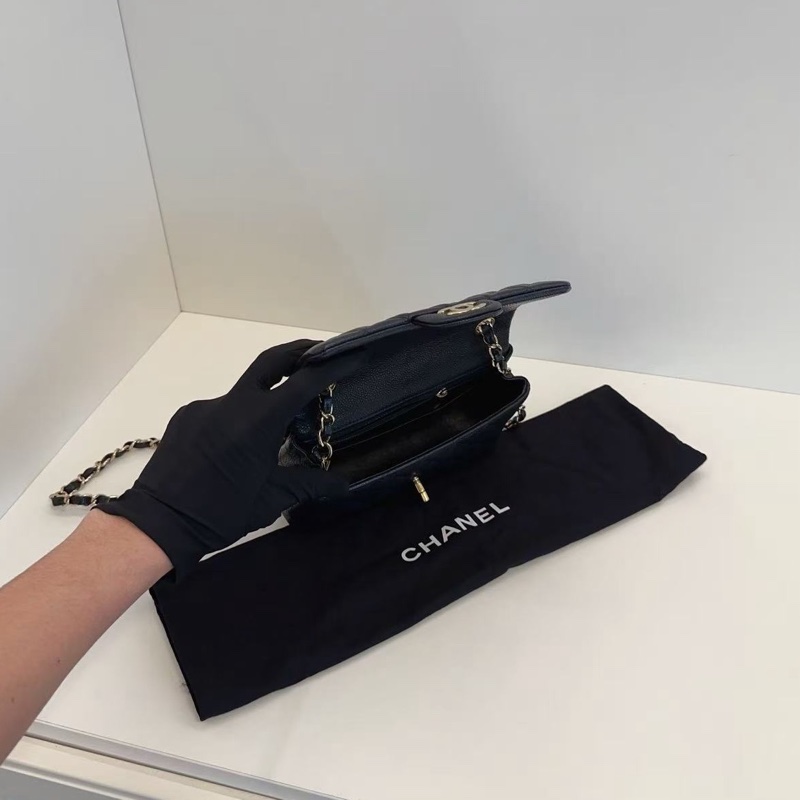 【98新🆕】Chanel 黑金 荔枝皮Classic CF大mini🖤迷你斜挎包-7