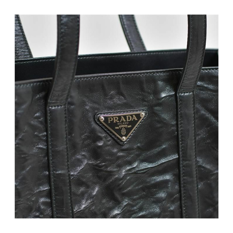 PRADA 1BG459 UVL 復古納帕手提包-9