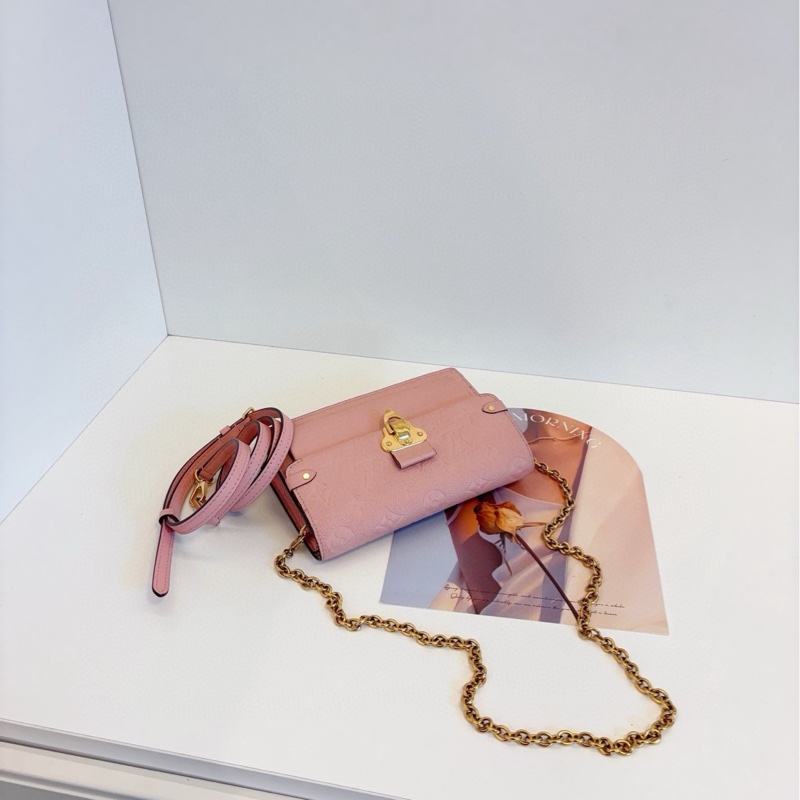 【98新🆕】LV 櫻花粉🌸金扣全皮Vavin Woc鏈條包 斜挎包-4