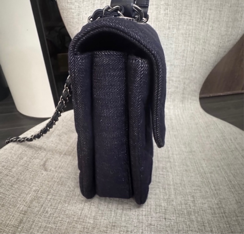 👜 Chanel 香奈兒 Trendy CC 中號 牛仔藍菱格包 ✨ 銀扣・28cm・可手提 / 肩背 / 斜背-3