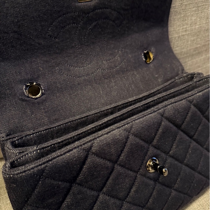 👜 Chanel 香奈兒 Trendy CC 中號 牛仔藍菱格包 ✨ 銀扣・28cm・可手提 / 肩背 / 斜背-4