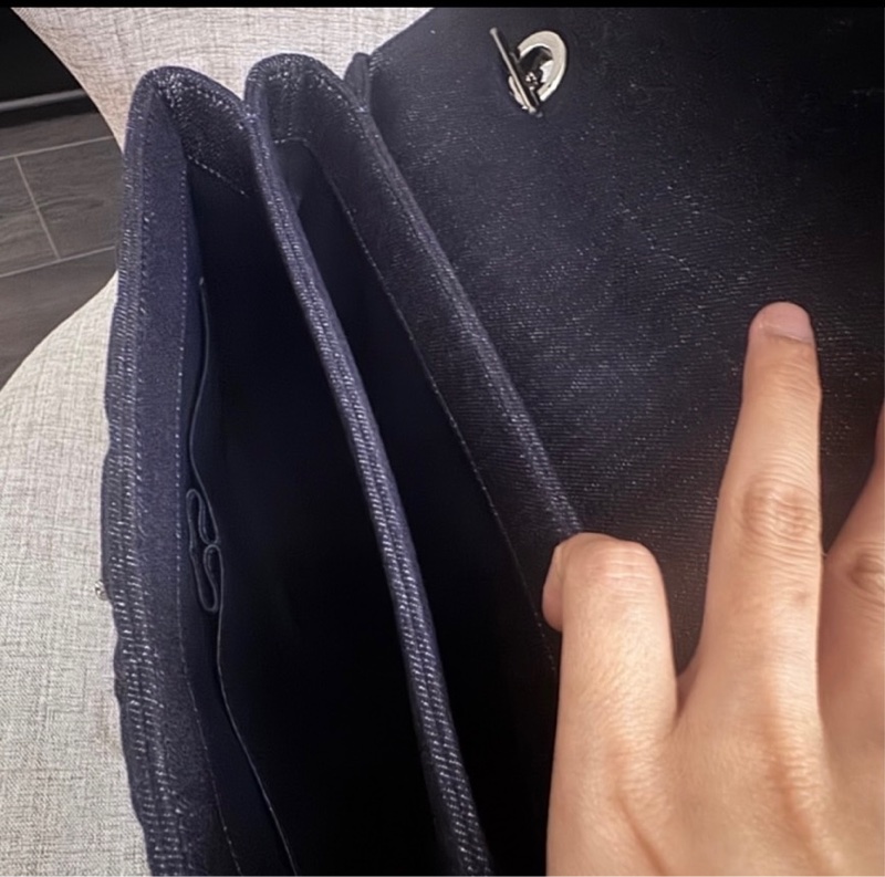 👜 Chanel 香奈兒 Trendy CC 中號 牛仔藍菱格包 ✨ 銀扣・28cm・可手提 / 肩背 / 斜背-8