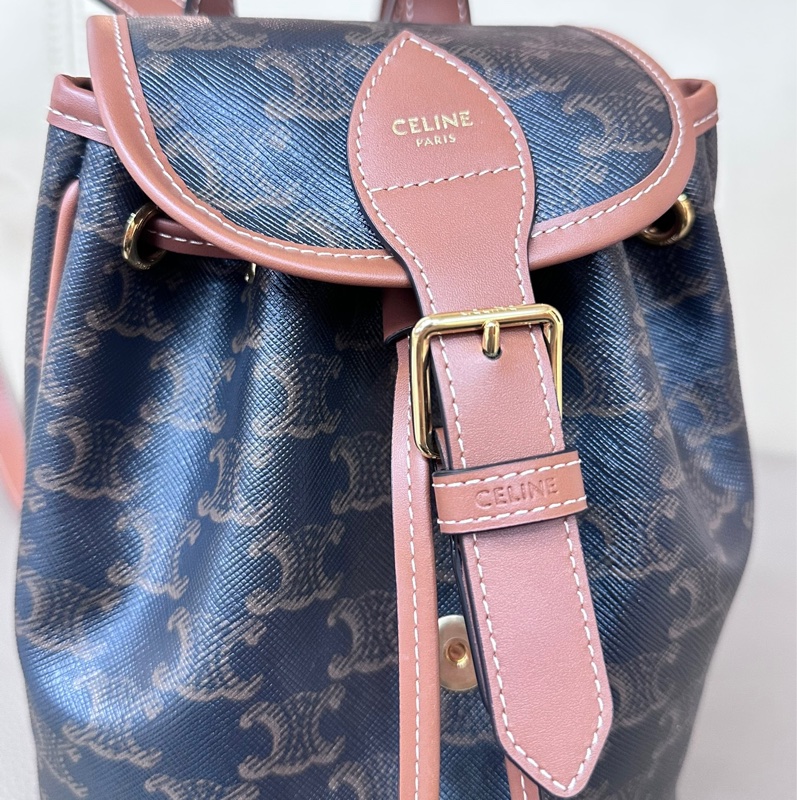 【全❤️】Celine Folco mini 書包老花帆布拼牛皮背包 Backpack mini 迷你-1