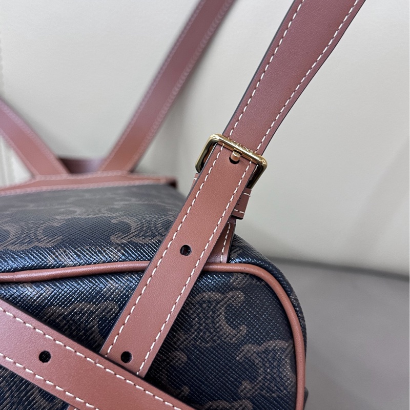 【全❤️】Celine Folco mini 書包老花帆布拼牛皮背包 Backpack mini 迷你-4