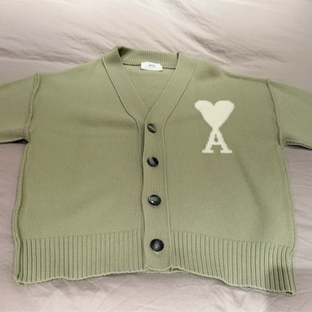 AMI PARIS 羊毛開襟外套-0