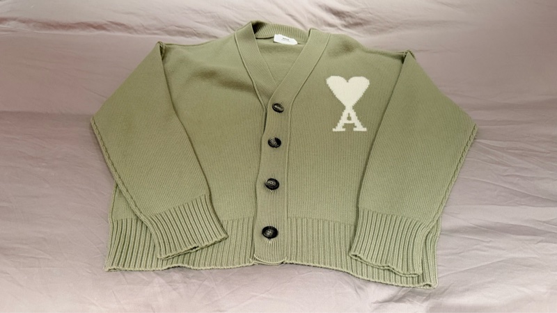 AMI PARIS 羊毛開襟外套-4