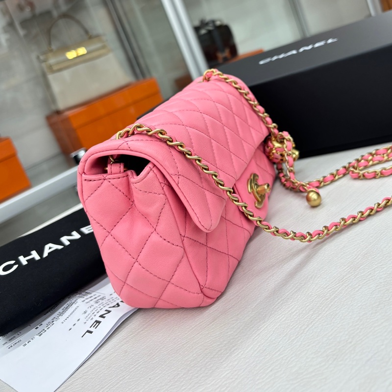 Chanel蜜桃粉核桃金球cf20-1