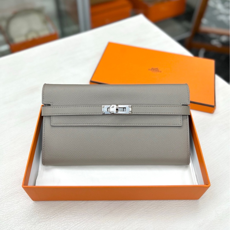 Hermès銀河灰Kelly長夾-0