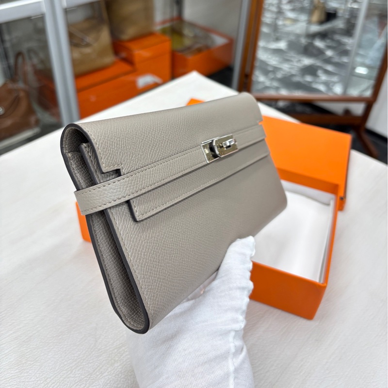Hermès銀河灰Kelly長夾-1