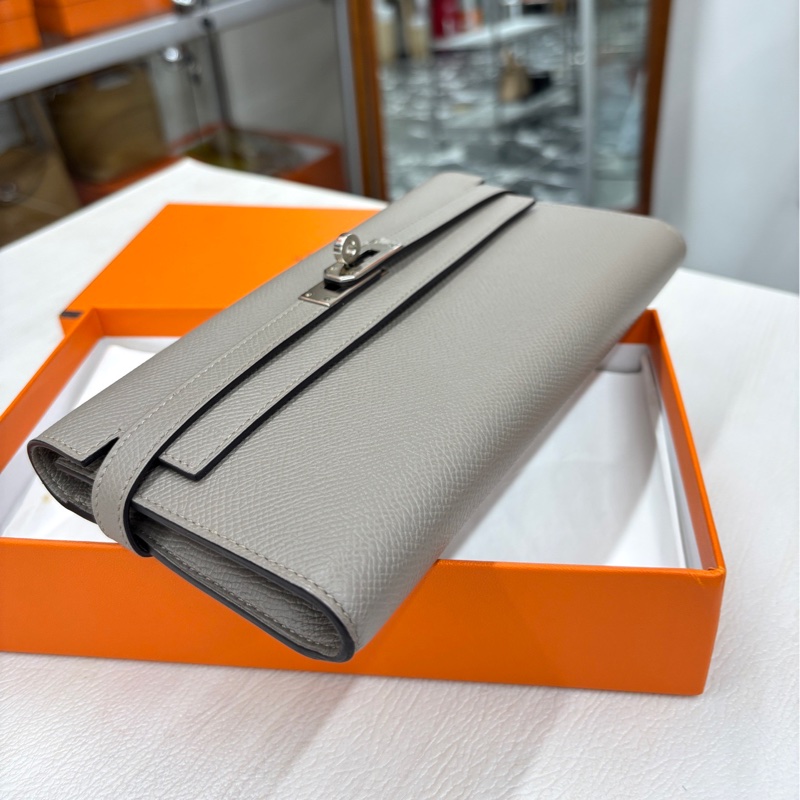 Hermès銀河灰Kelly長夾-6