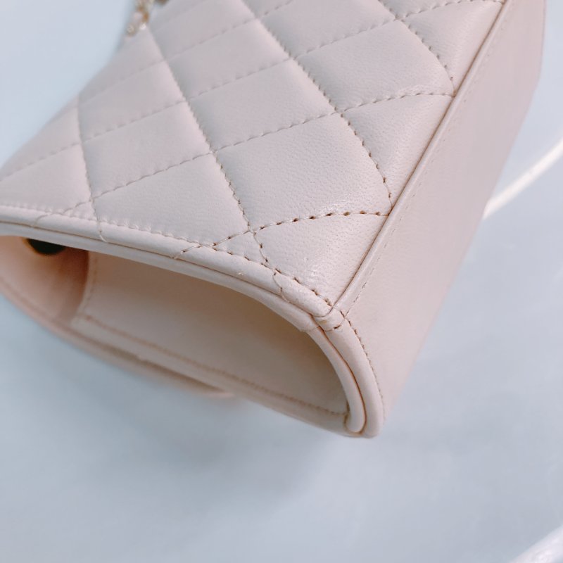 MS0438 Chanel 香奈兒 迷你 小牌子 小時髦牌 鏈條 羊皮 淡粉色 小可愛包 金扣 Trendy CC Clutch With Chain Lambskin Mini Pink x GHW-7