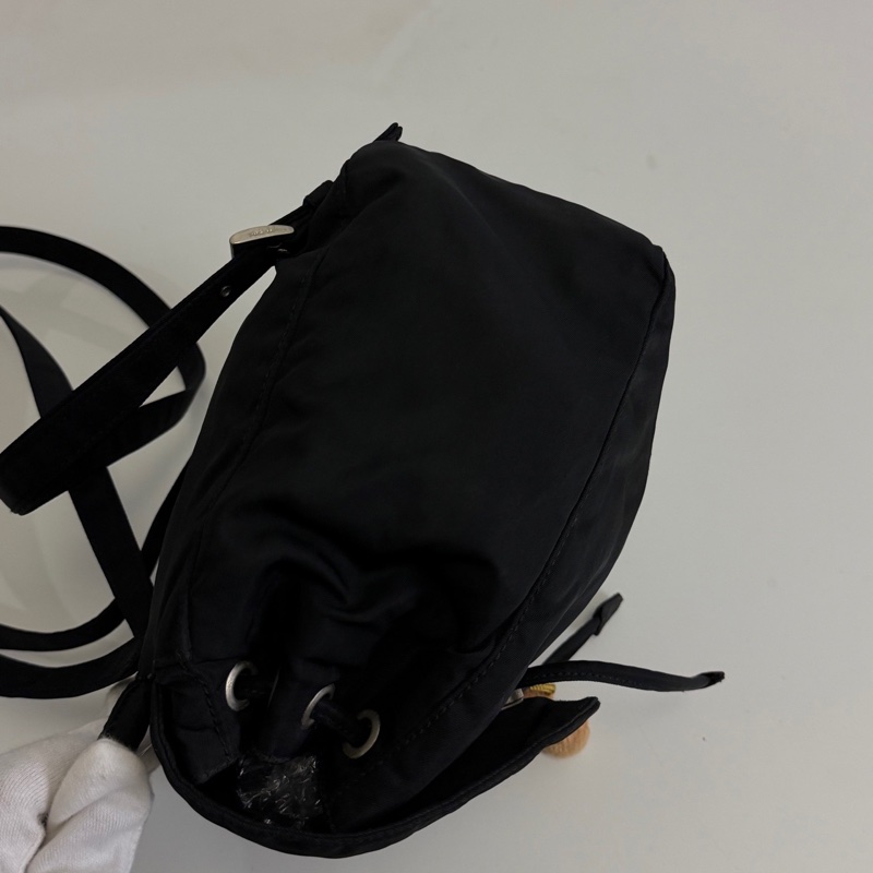 Prada mini 黑銀小雙肩-4