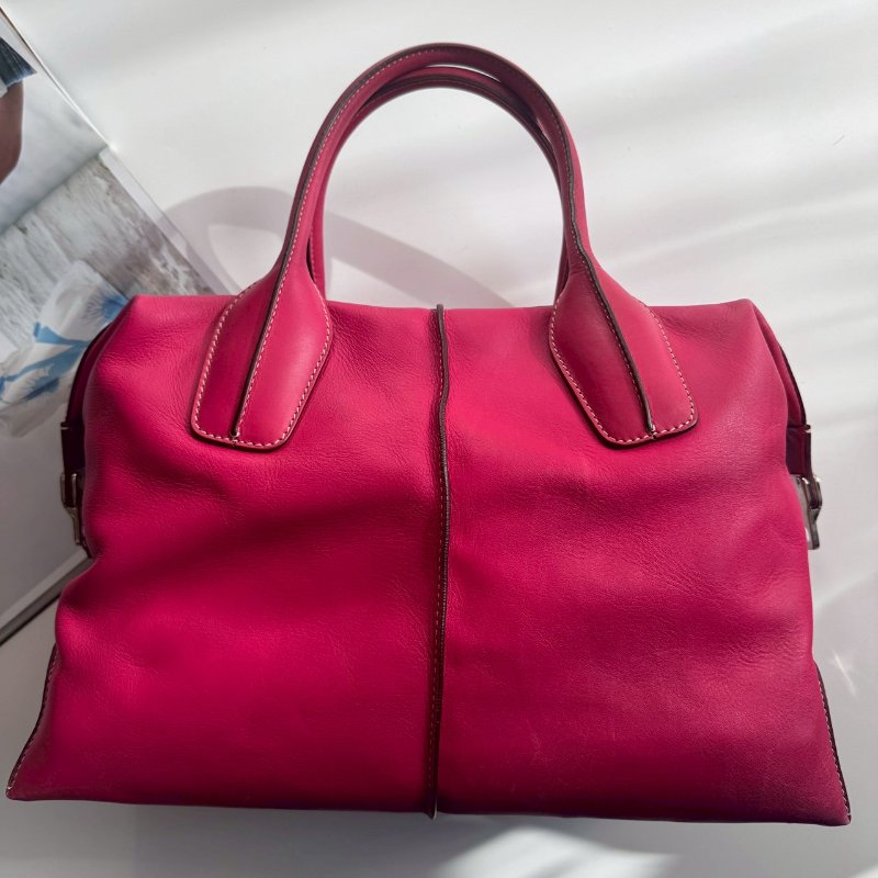 TODS 洋紅色手提肩背兩用包(出清降價賣)-0