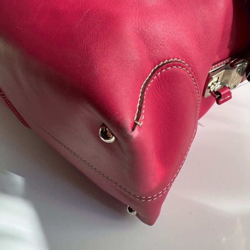 TODS 洋紅色手提肩背兩用包(出清降價賣)-2