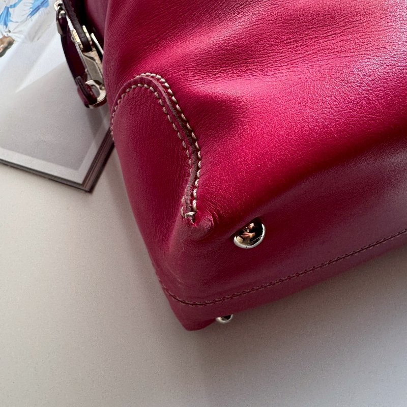 TODS 洋紅色手提肩背兩用包(出清降價賣)-3