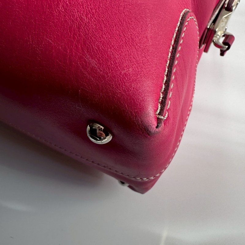 TODS 洋紅色手提肩背兩用包(出清降價賣)-4