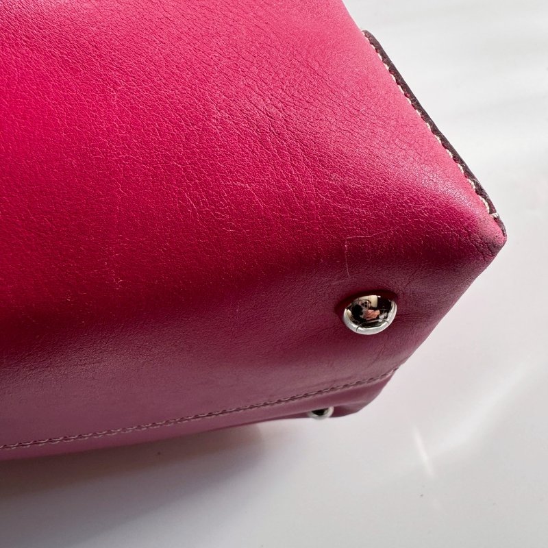 TODS 洋紅色手提肩背兩用包(出清降價賣)-5