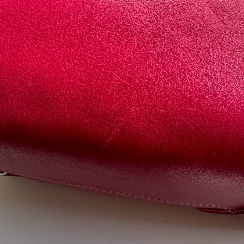 TODS 洋紅色手提肩背兩用包(出清降價賣)-8