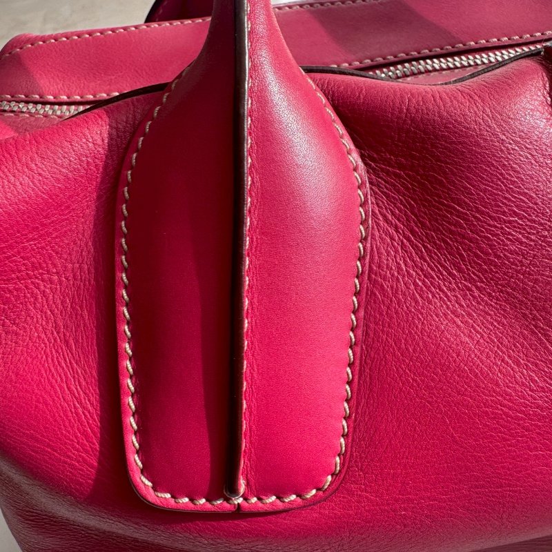 TODS 洋紅色手提肩背兩用包(出清降價賣)-13