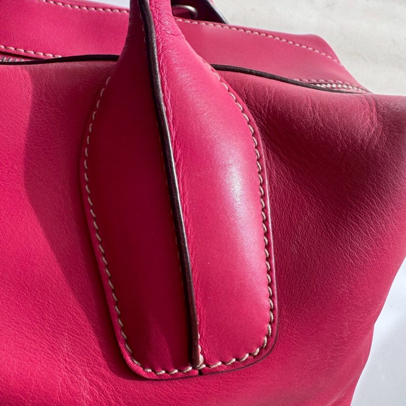 TODS 洋紅色手提肩背兩用包(出清降價賣)-14