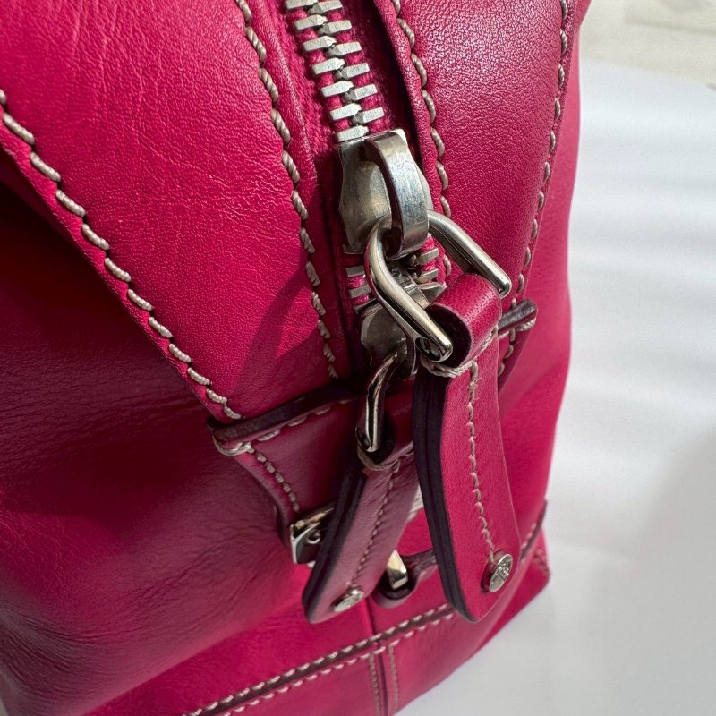 TODS 洋紅色手提肩背兩用包(出清降價賣)-15