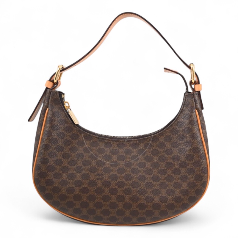 [Pre-owned] Celine AVA Bag In Triomphe Canvas and Calfskin-2