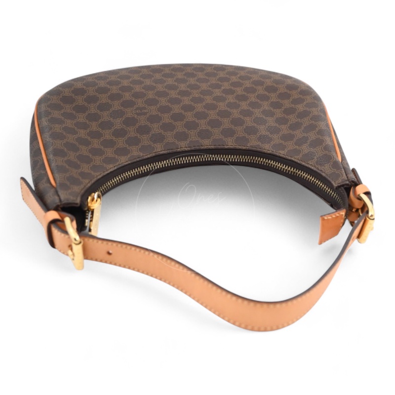 [Pre-owned] Celine AVA Bag In Triomphe Canvas and Calfskin-4