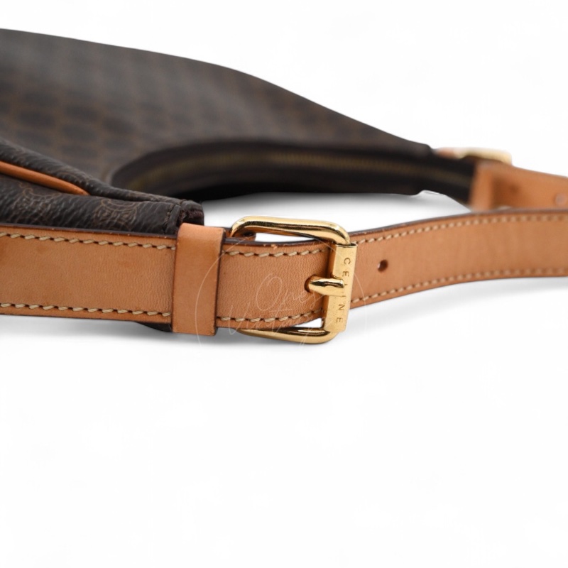 [Pre-owned] Celine AVA Bag In Triomphe Canvas and Calfskin-14