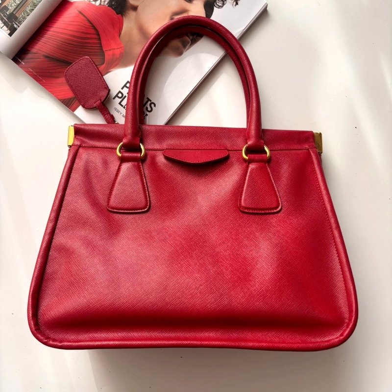 新年紅防刮牛皮手提包-1