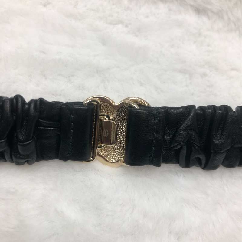 CHANEL CC 皮革心形黑色腰帶 XB971-24