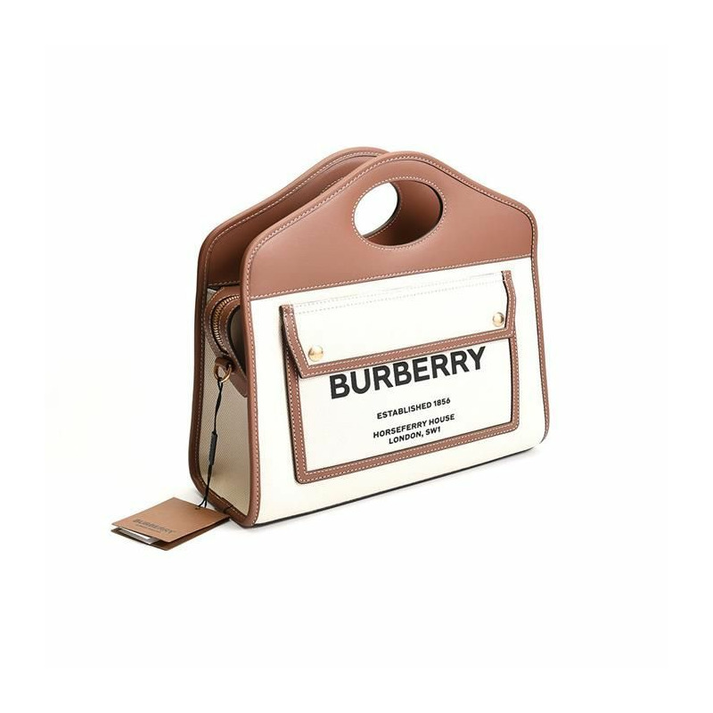 BURBERRY 帆布小號手提單肩包 8036784-7