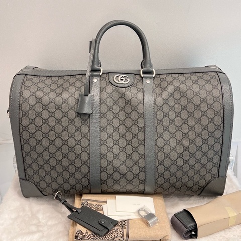 Gucci 老花灰色旅行袋