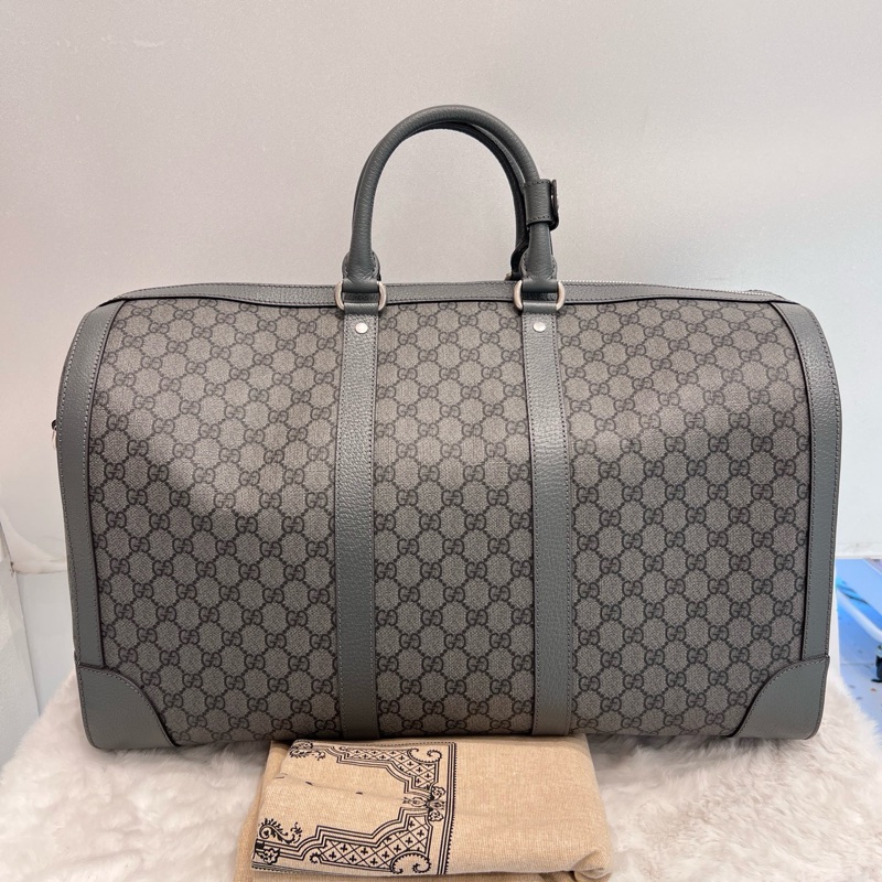 Gucci 老花灰色旅行袋-1