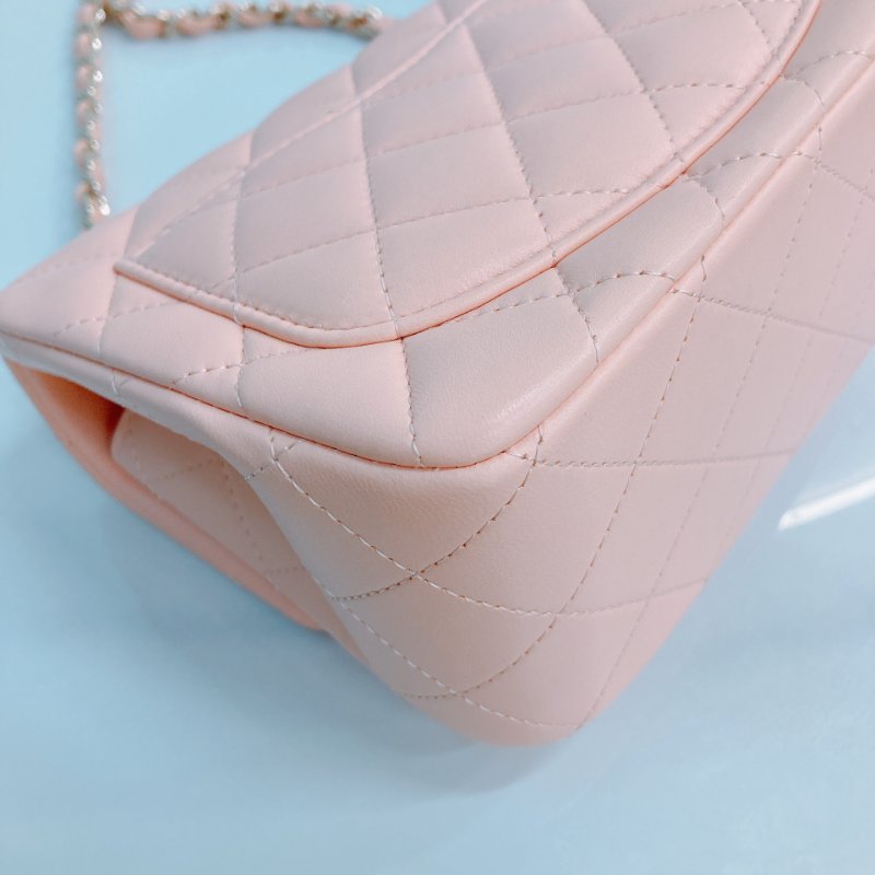 MS0439 Chanel 香奈兒 經典 17Cm 迷你號 方胖子 羊皮 肉粉色 金扣  Classic Flap Mini Square Lambskin Nude x GHW-7