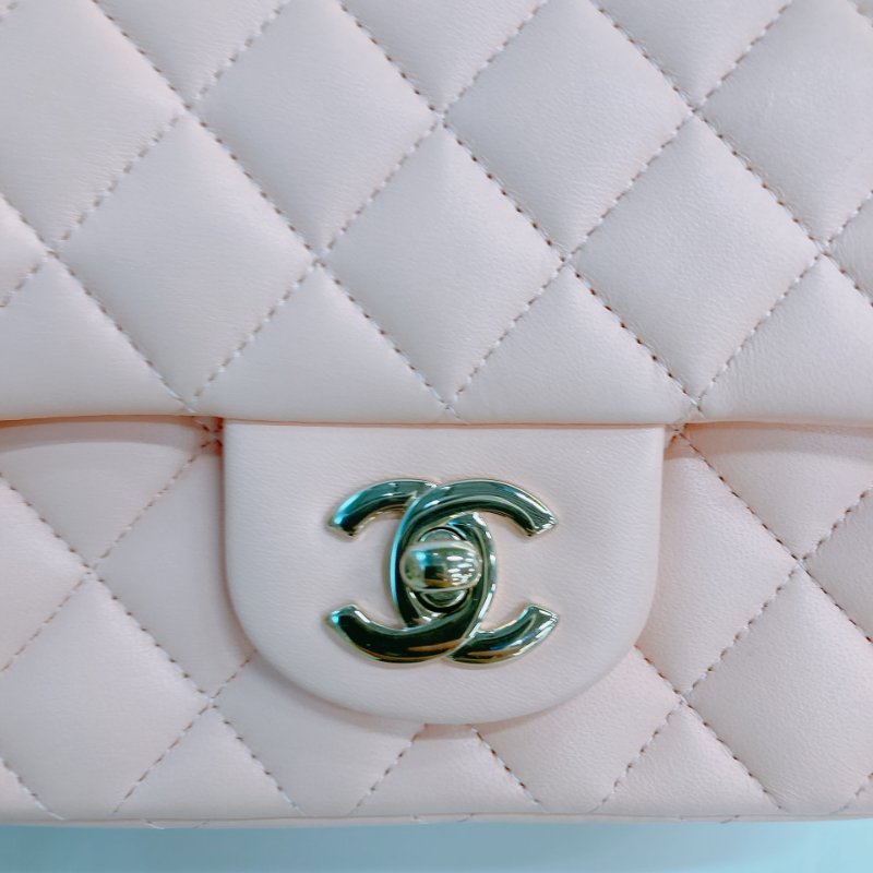 MS0439 Chanel 香奈兒 經典 17Cm 迷你號 方胖子 羊皮 肉粉色 金扣  Classic Flap Mini Square Lambskin Nude x GHW-10