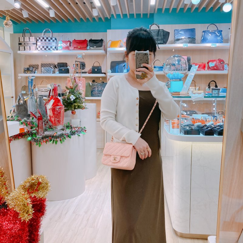 MS0439 Chanel 香奈兒 經典 17Cm 迷你號 方胖子 羊皮 肉粉色 金扣  Classic Flap Mini Square Lambskin Nude x GHW-15