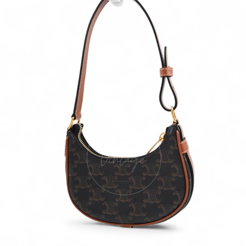 [Pre-owned] Celine Mini AVA Bag In Triomphe Canvas and Calfskin-7