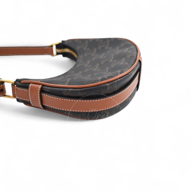 [Pre-owned] Celine Mini AVA Bag In Triomphe Canvas and Calfskin-9