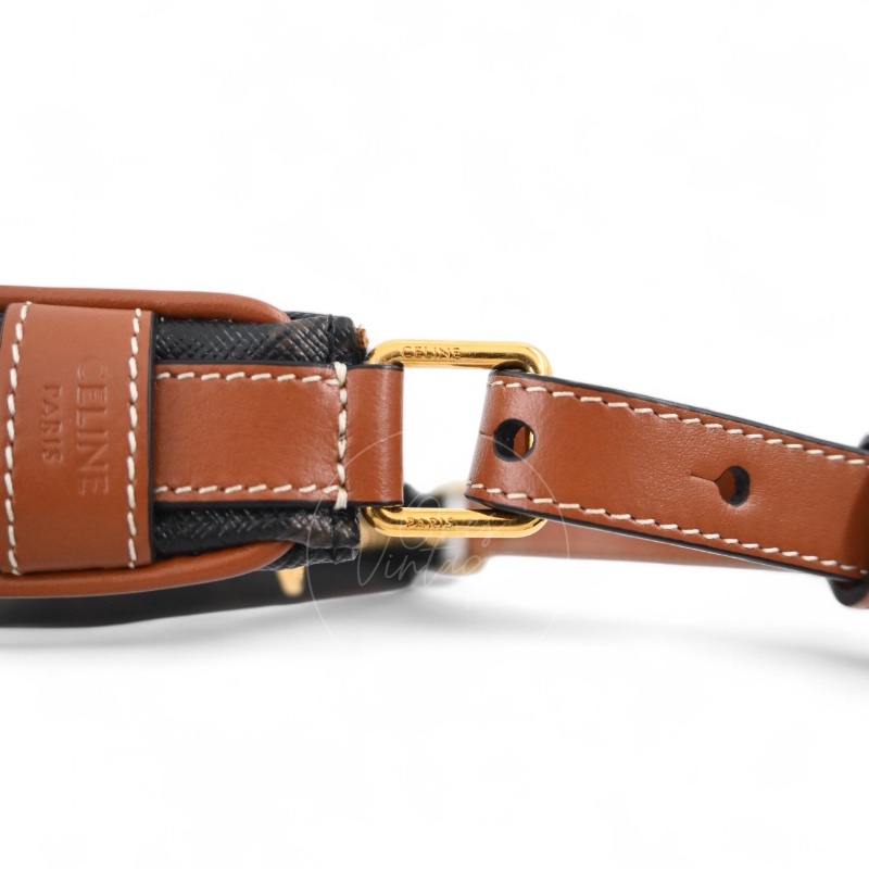 [Pre-owned] Celine Mini AVA Bag In Triomphe Canvas and Calfskin-13