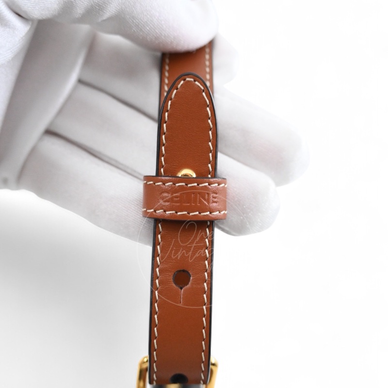 [Pre-owned] Celine Mini AVA Bag In Triomphe Canvas and Calfskin-16