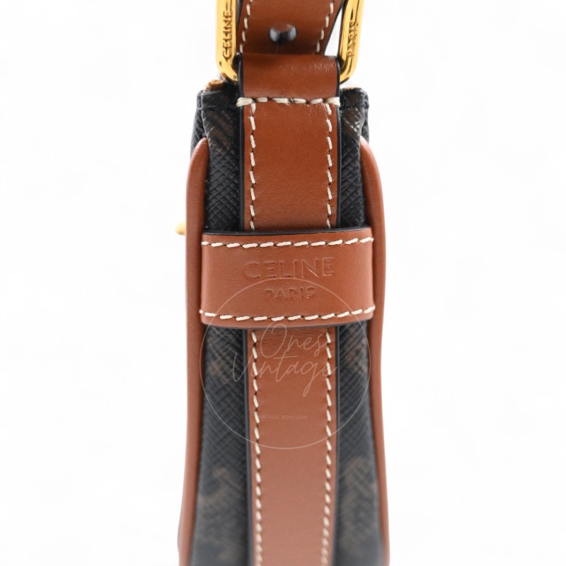 [Pre-owned] Celine Mini AVA Bag In Triomphe Canvas and Calfskin-27