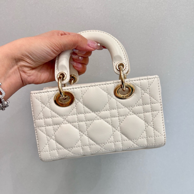 Dior 超迷你 D-Joy 白色羊皮-2