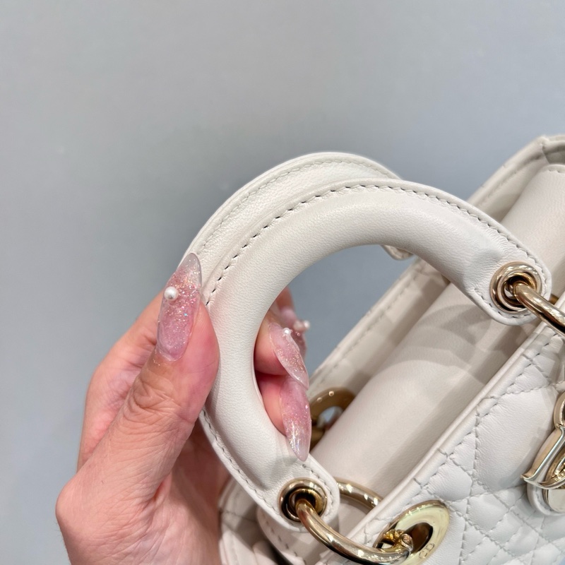 Dior 超迷你 D-Joy 白色羊皮-6